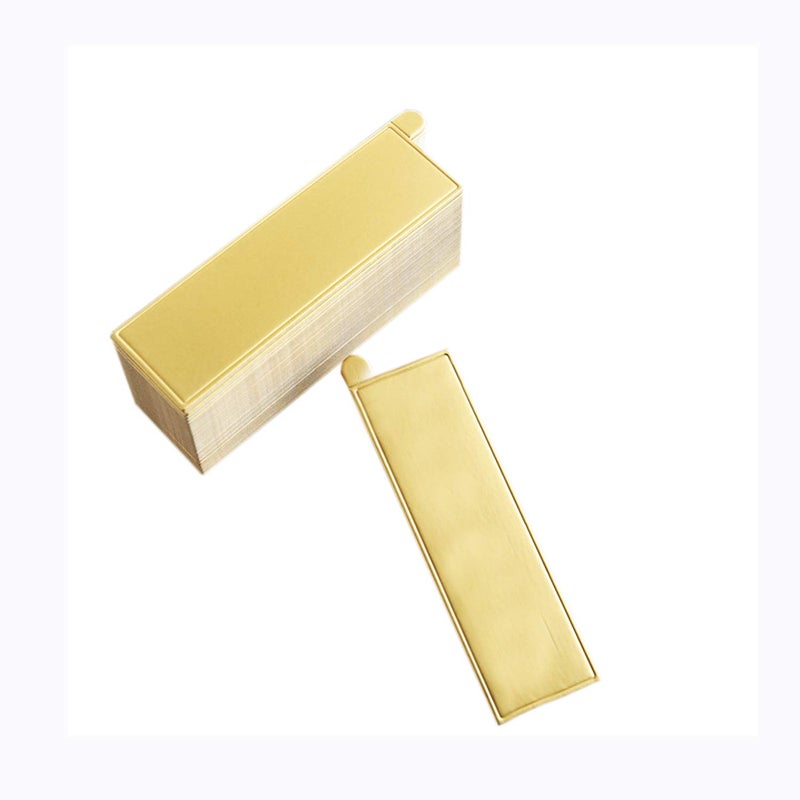 Proshopping 100 pcs 5.12"x1.57" Mini Cake Boards, Long Bar Rectangular Gold Mousse Cardboard Set, Cupcake Base, Dessert Displays Tray, Disposable Paper Coasters, for Wedding Party Cake Pastry Cup - Image 4